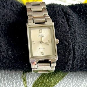 Vintage Anne Klein II Steel Tank Watch